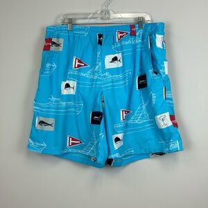 Columbia Men’s Swim Trunks Boat Flag Elastic Drawstring Waist Mesh Lining XXL